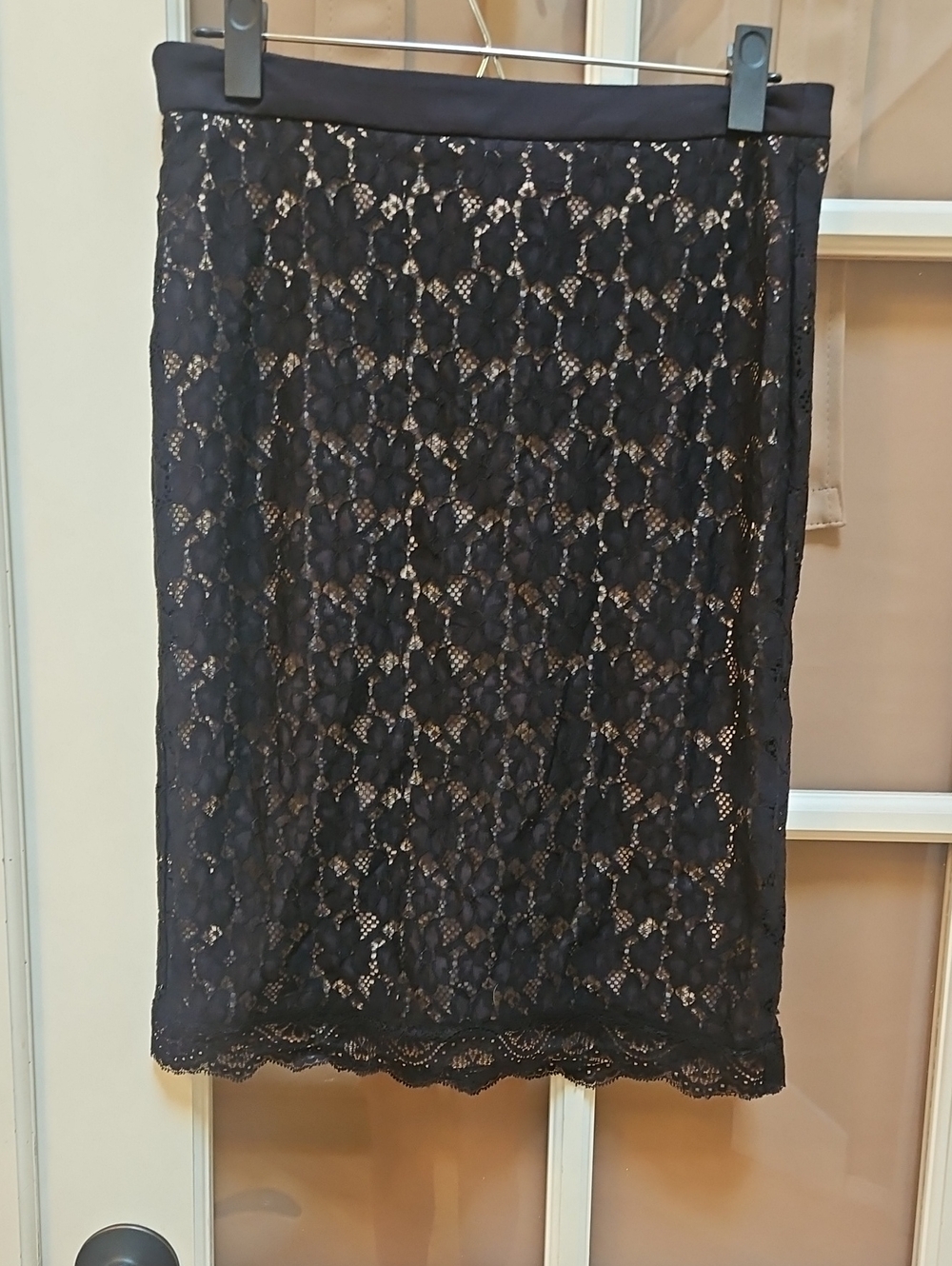 My Michelle Black Lace Pencil Skirt